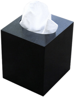 Facial Tissues Cube Box Black - Facial Tissue (400x400), Png Download