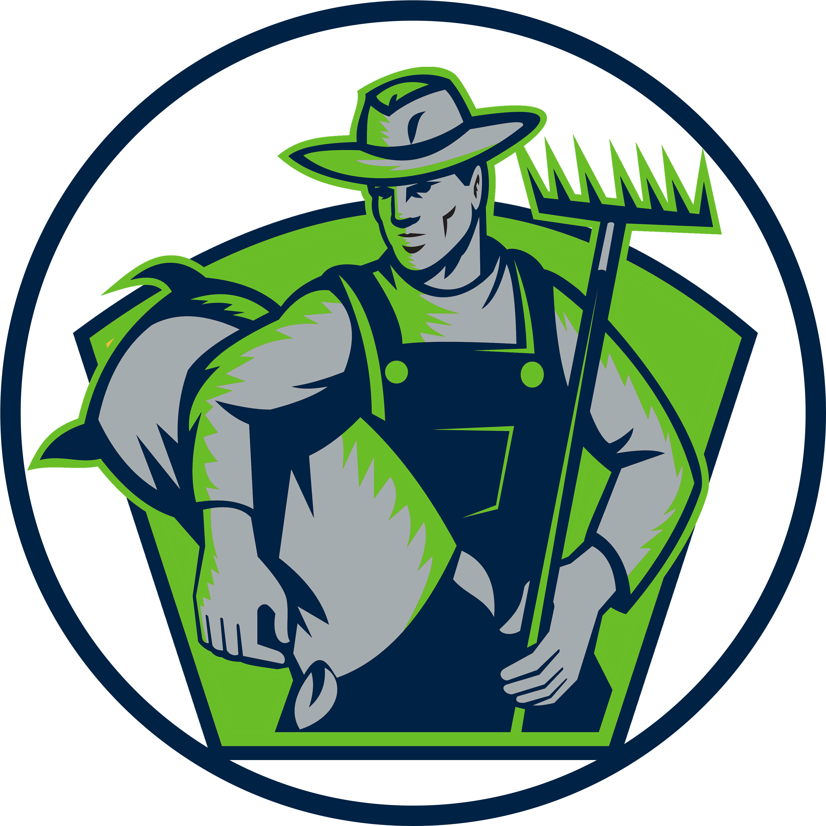 Organic Farmer Carry Sack Rake Woodcut Retro Card (2900x2900), Png Download