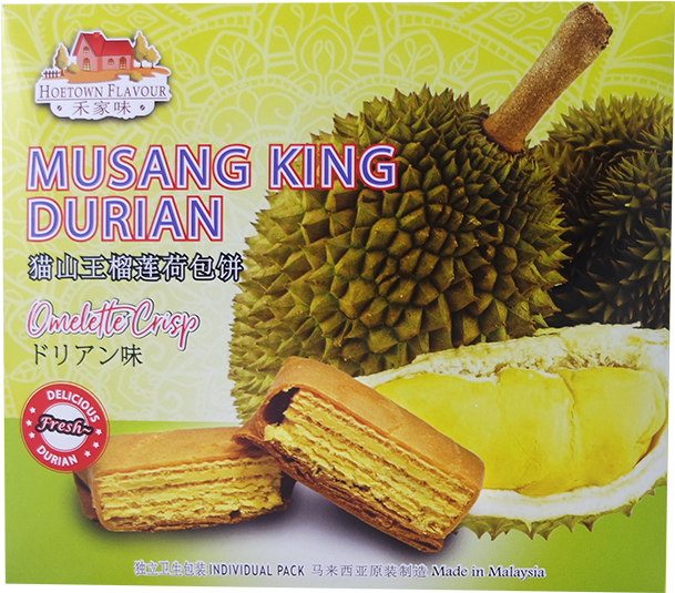 Musang King Gold Durian Flavor Biscuit Omellette Factory - Durian (640x640), Png Download