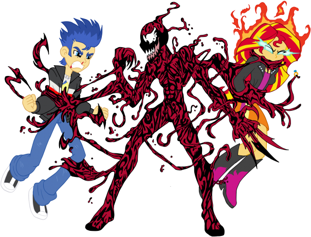 Venom Clipart Carnage - Sunset Shimmer And Carnage (640x480), Png Download
