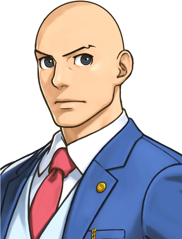 2 May - Bald Phoenix Wright (624x836), Png Download