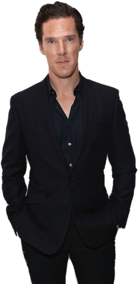 Benedict Cumberbatch In Black Outfit - Adolfo Aceituno (400x400), Png Download