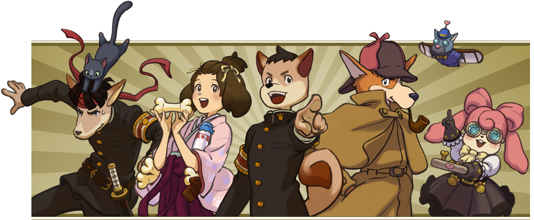 Dai Gyakuten Saiban - Dai Gyakuten Saiban Dogs (1130x440), Png Download