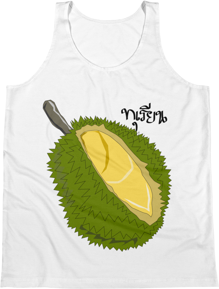 Unisex Tank Top Durian Thai King Fruit - Durian Fruit Clipart Png (1000x1000), Png Download