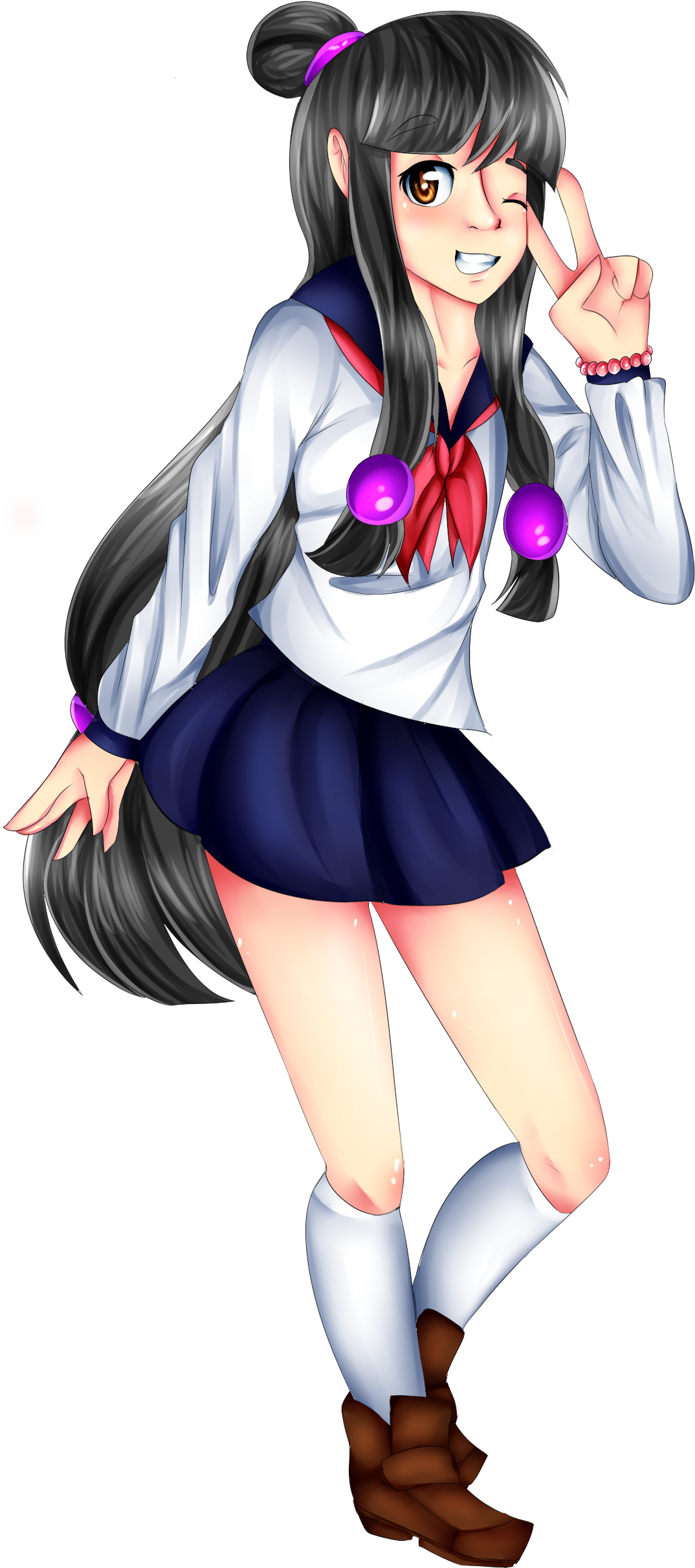 Phoenix Wright Images School Girl Maya Hd Wallpaper - Wallpaper (1106x2470), Png Download