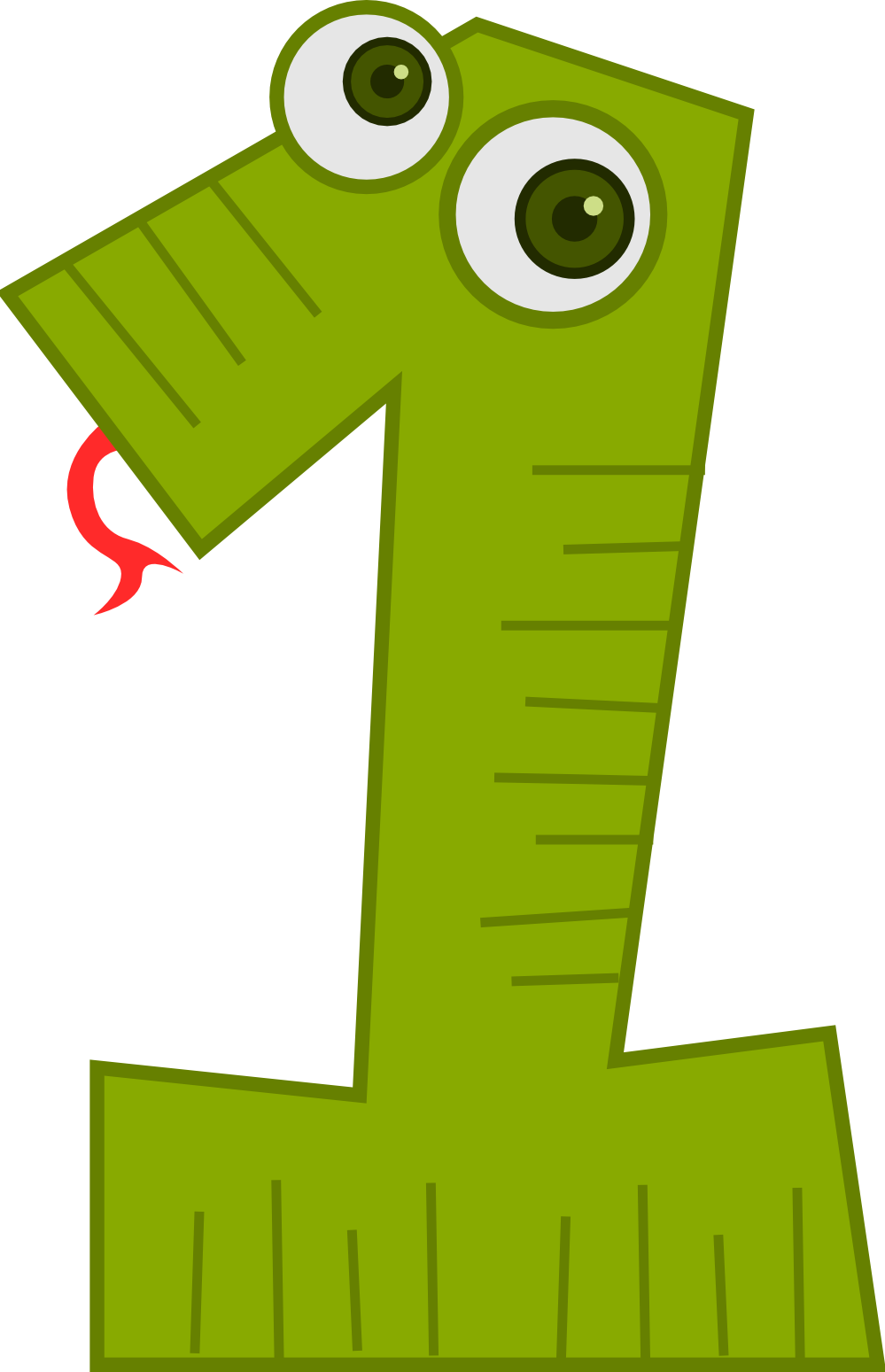 Animal Number One Clip Art - Animal Numbers Clipart (384x595), Png Download