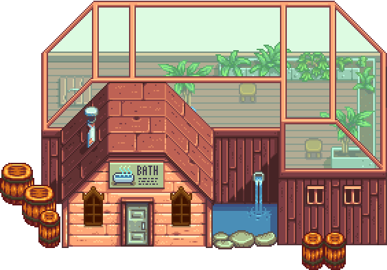 Spa - Stardew Valley Buildings Mod (564x393), Png Download