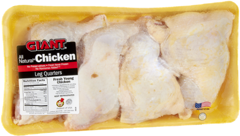 Giant All Natural Chicken Leg Quarters (600x600), Png Download