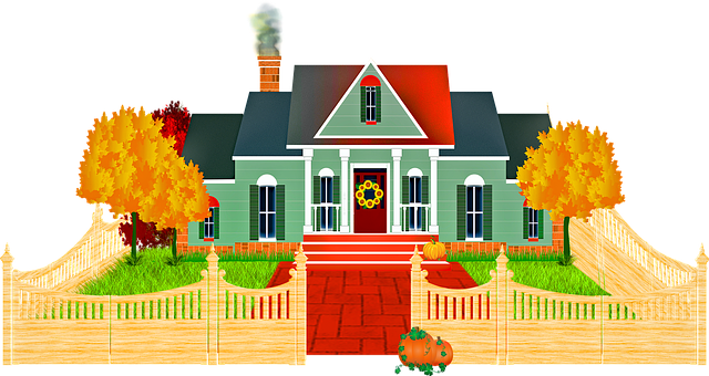 Autumn House, Fall, House, Autumn, Trees - Autumn (640x340), Png Download