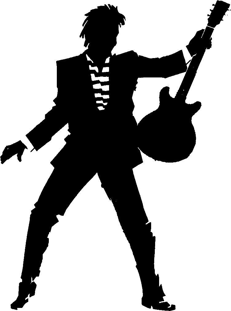 Pee Kay Music Rock Guitarist Silhouette Png - Guitar Player Silhouette (768x1052), Png Download