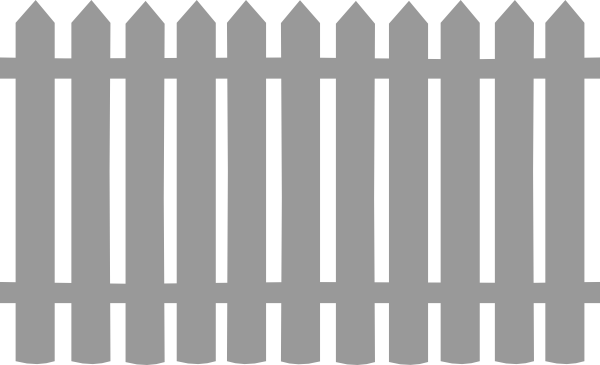 White Picket Fence Png (600x365), Png Download