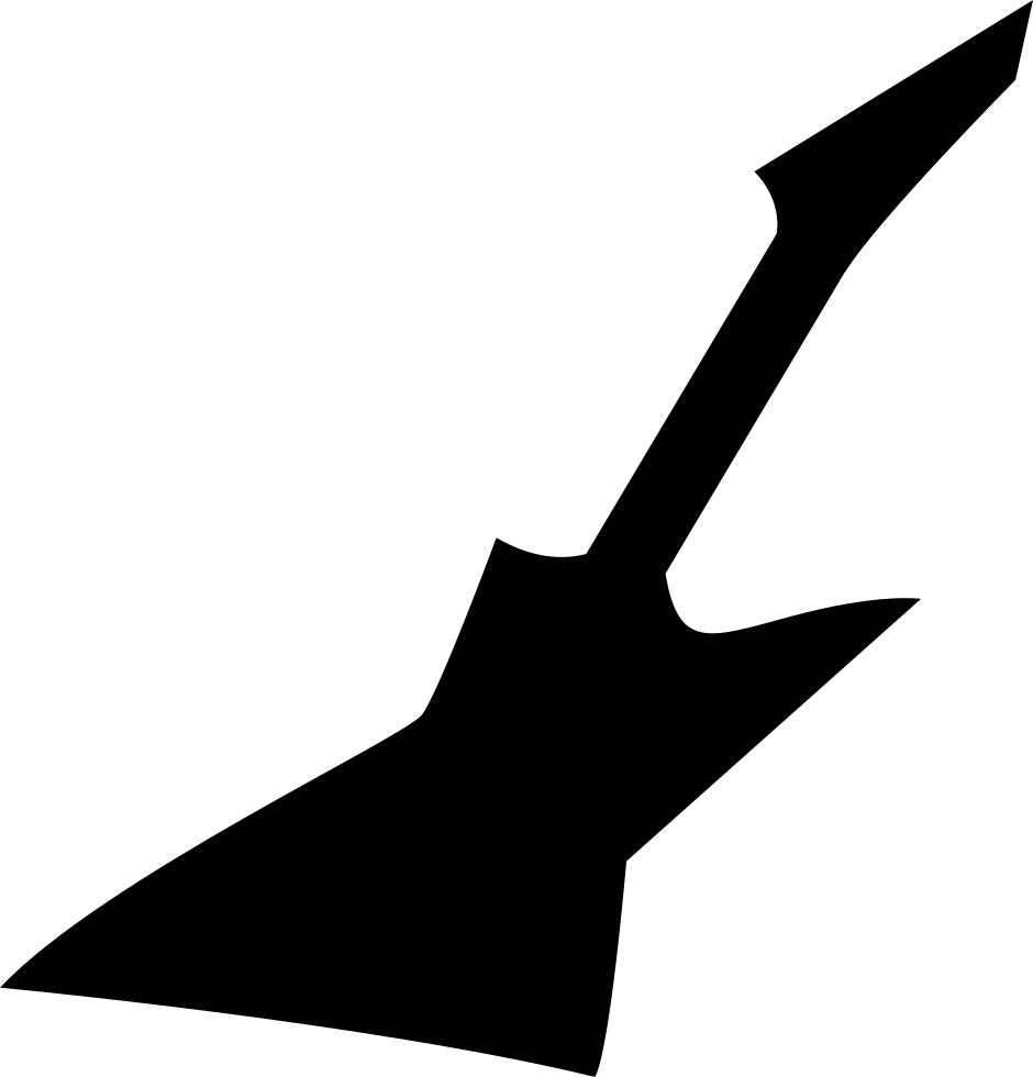 Electric Guitar Silhouette - Electric Guitar Icon Png (940x980), Png Download