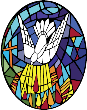 Contact Church Of The Holy Spirit - Holy Spirit Stained Glass Window Png (325x413), Png Download