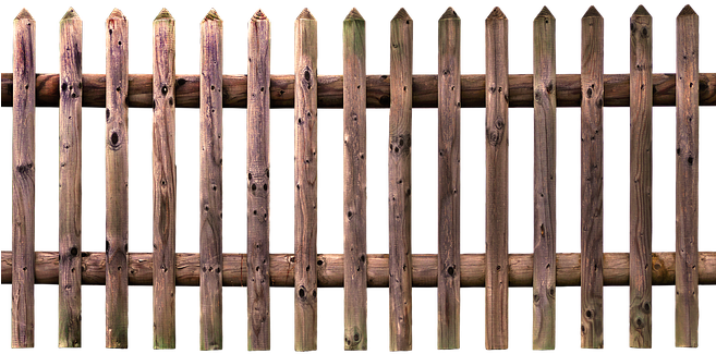 Fence, Wood Fence, Fence Element - Wood Fence Png (656x340), Png Download