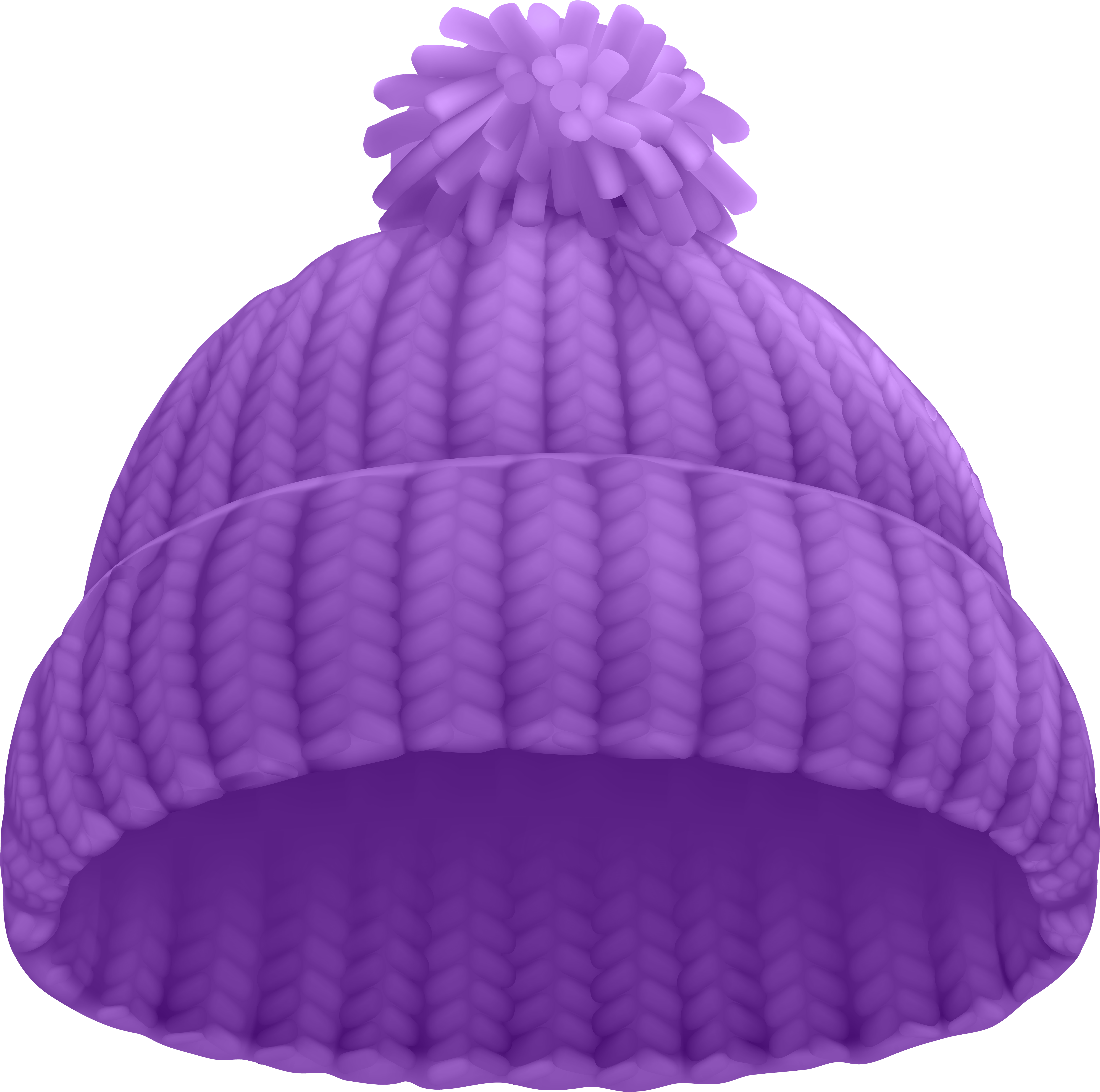 Purple Winter Hat Png Clip Art Image - Beanie Clipart (6000x5956), Png Download