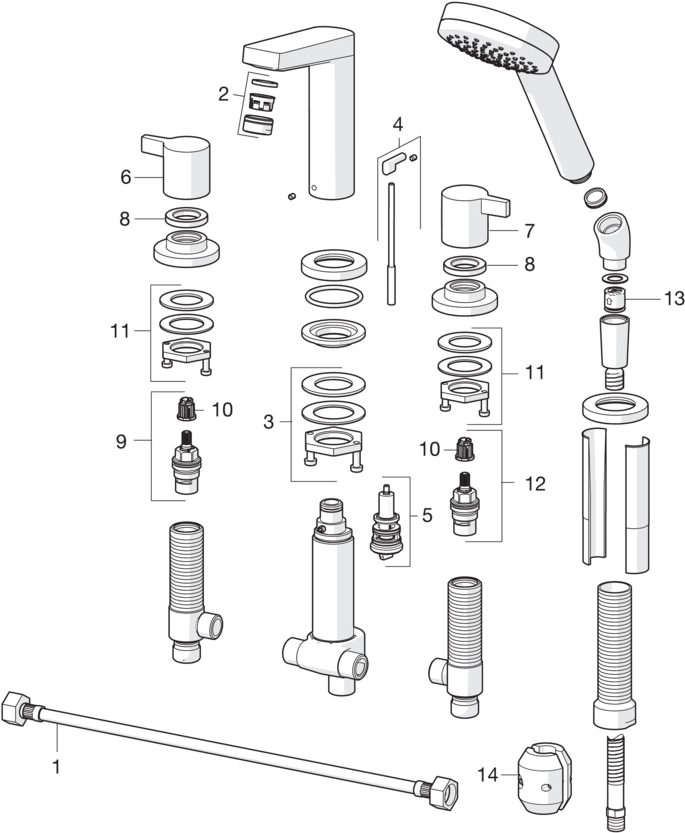 Sp3843 Bath Faucet (888x1080), Png Download