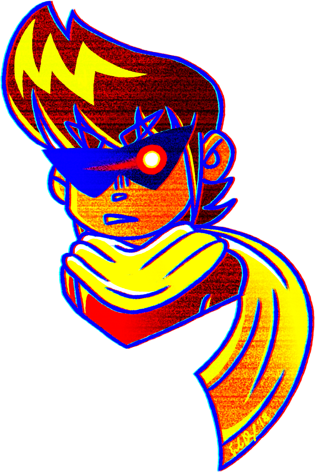 Hi My Name Is Red Megaman Redbubble Link (1105x1583), Png Download