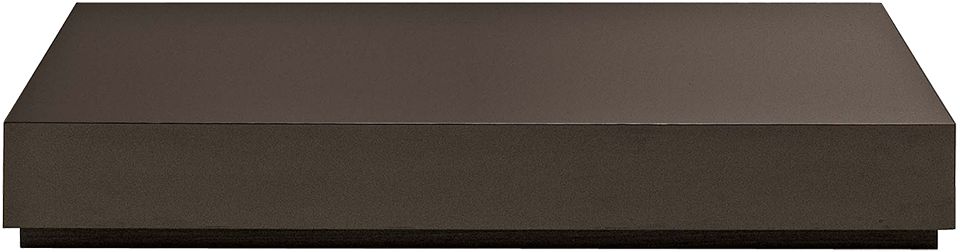 Squared Or Rectangular Coffee Table With Black Base (1200x758), Png Download