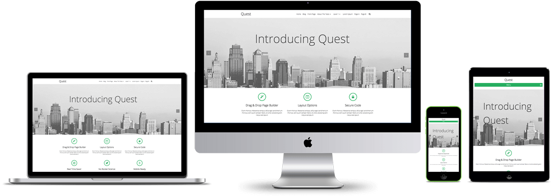 Quest Wordpress Theme Pace Themes (1100x419), Png Download