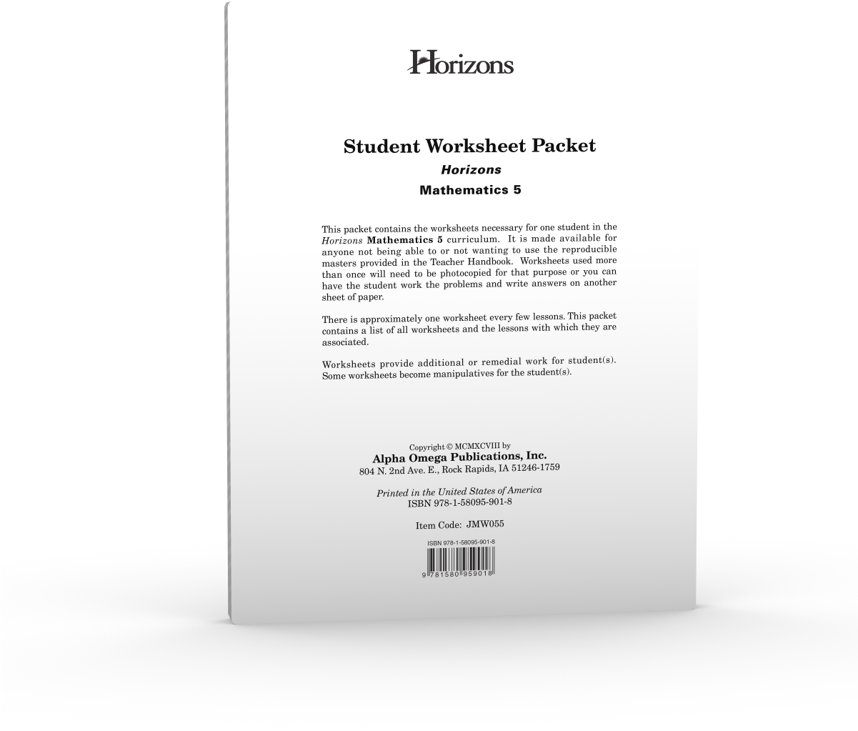 Horizons 5th Grade Math Student Worksheet Packet (1200x1200), Png Download