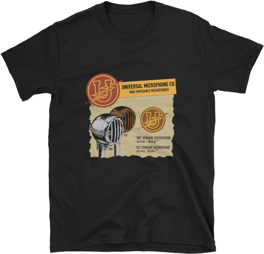 Universal Bullet Microphone T-shirt (900x900), Png Download