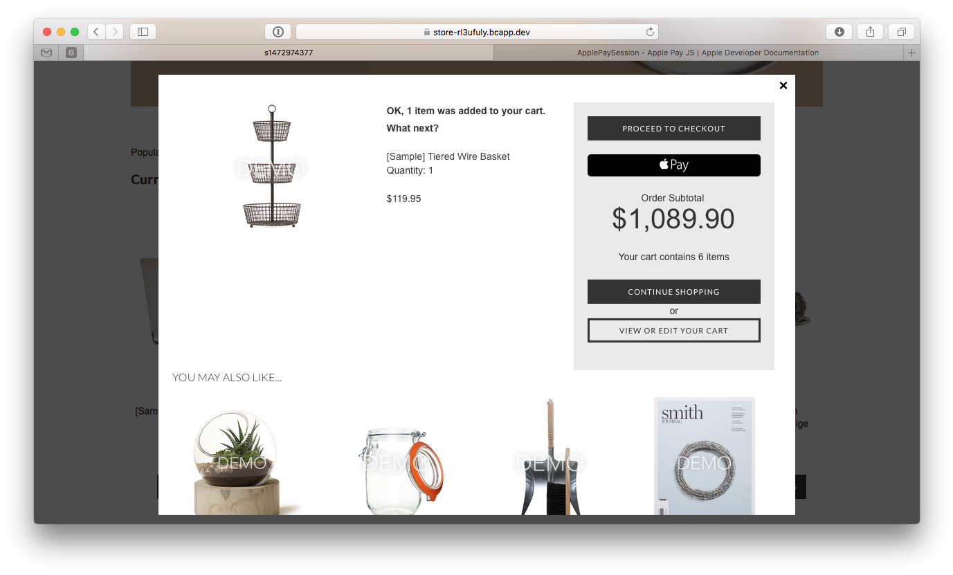 Apple Pay Button In Quick Cart Modal Png Apple Pay (1392x842), Png Download
