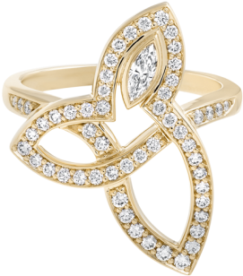 Lily Cluster By Harry Winston, Diamond Ring In Yellow (760x500), Png Download