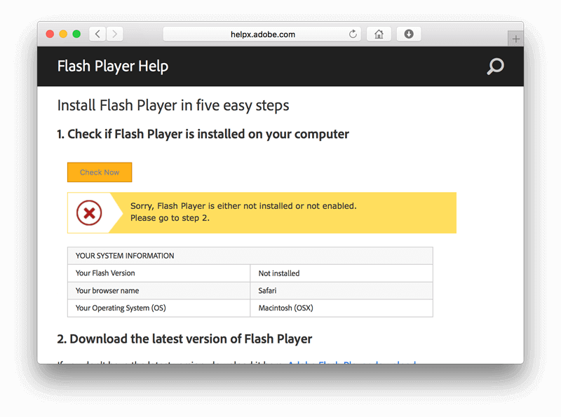 Mac Check Flash Player (800x595), Png Download