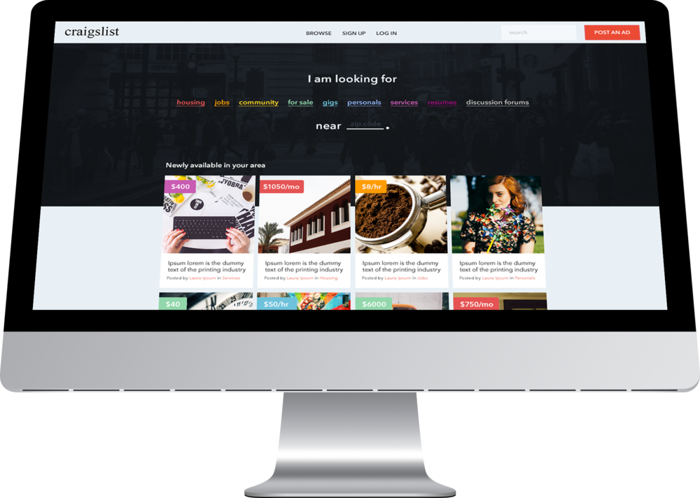 Craigslist Imac (1000x712), Png Download