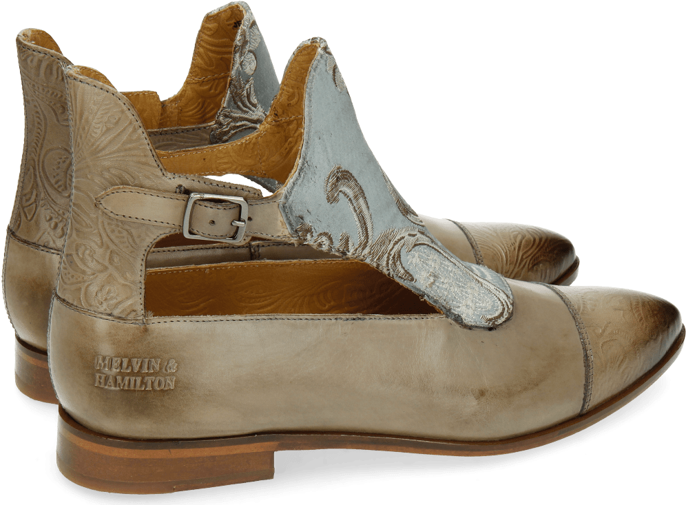 Ankle Boots Jessy 21 Floral Print Textile Victoria (1024x1024), Png Download