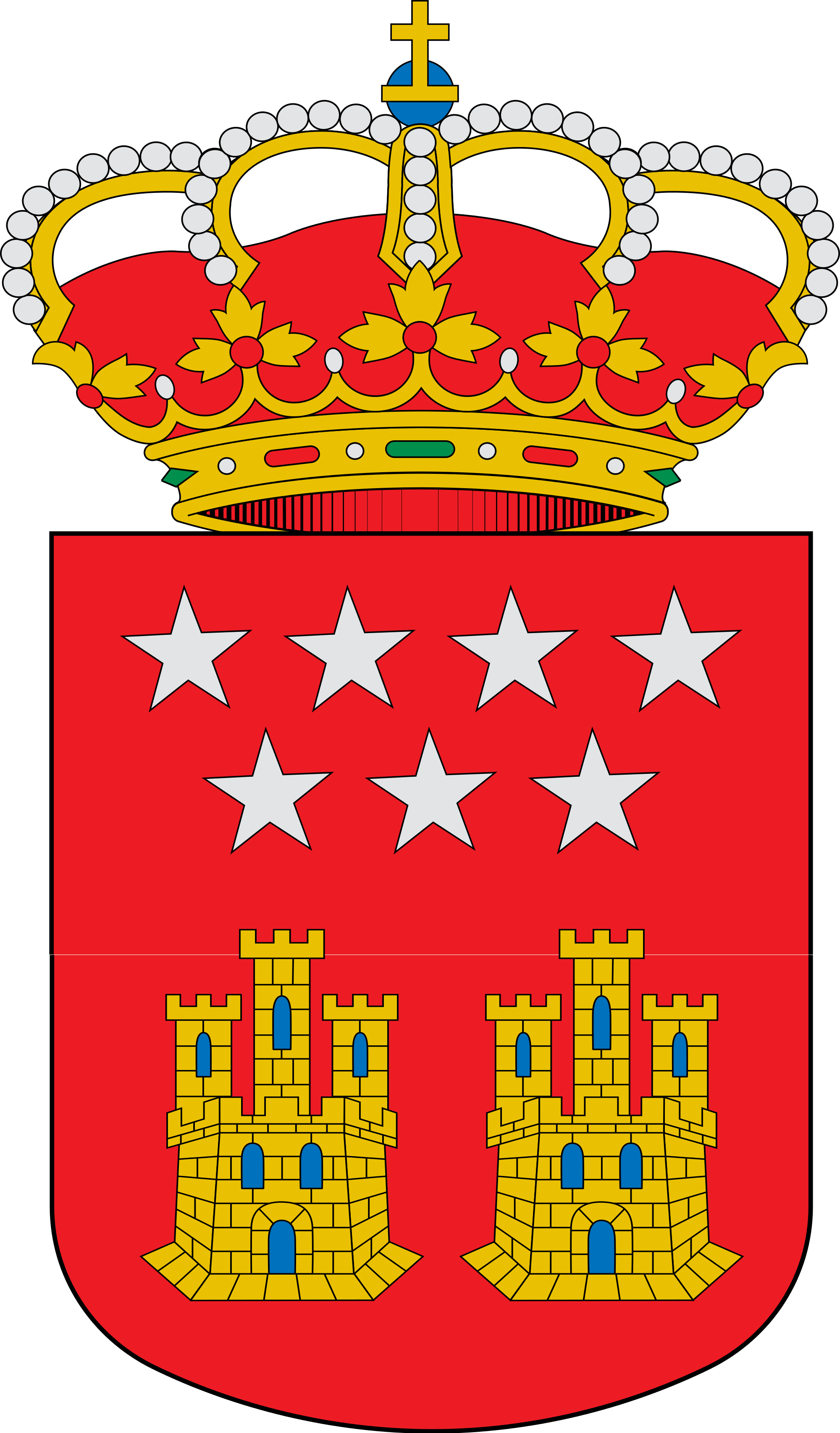 Escudo De La Comunidad De Madrid (2000x3411), Png Download