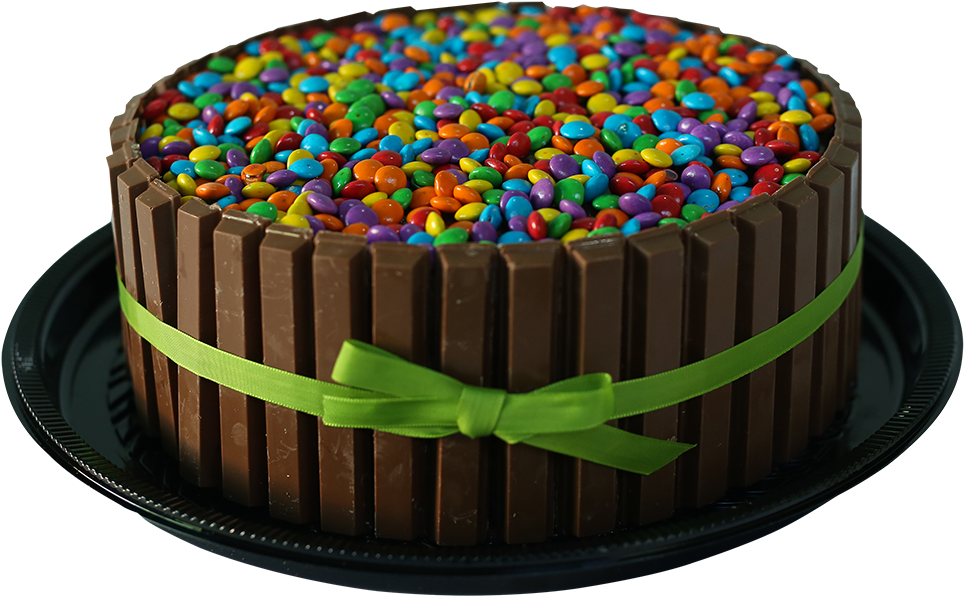 Bolo Kit Kat Com Confetes (1000x1000), Png Download