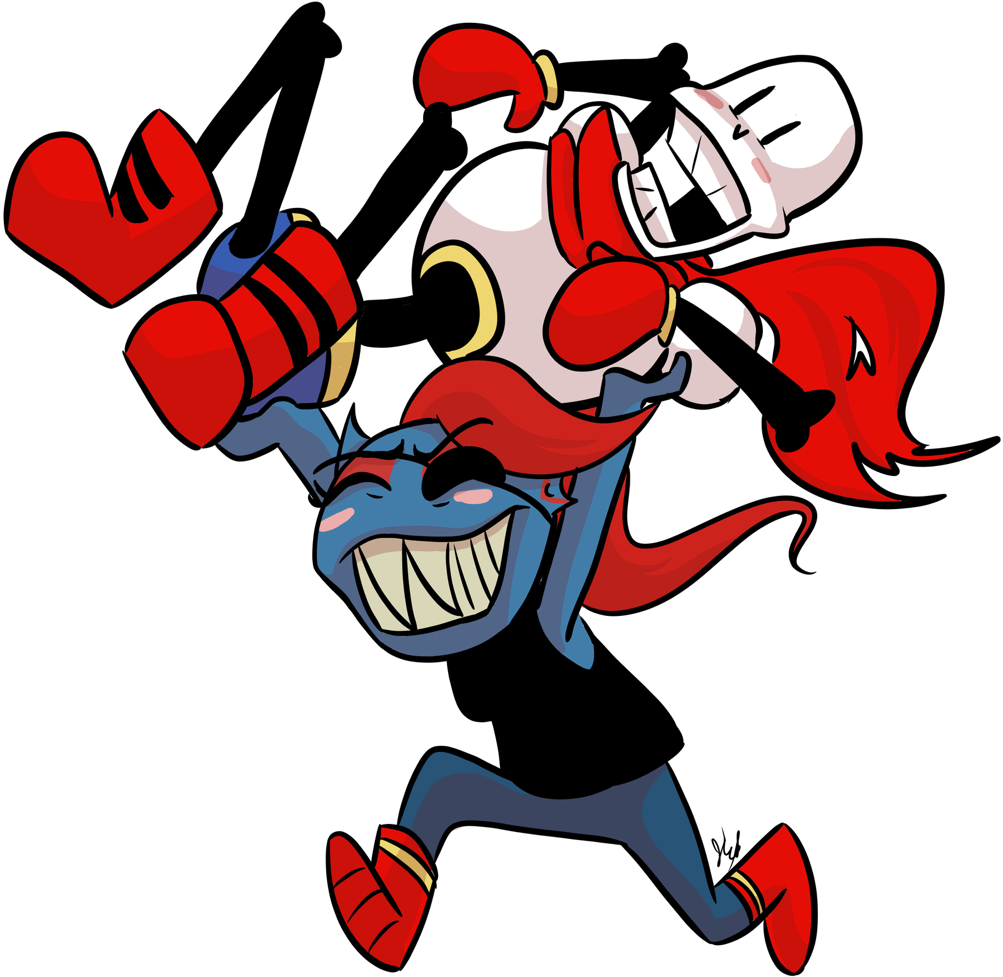 “ A Little Papyrus And Undyne Honestly I Ship Them (1280x1280), Png Download