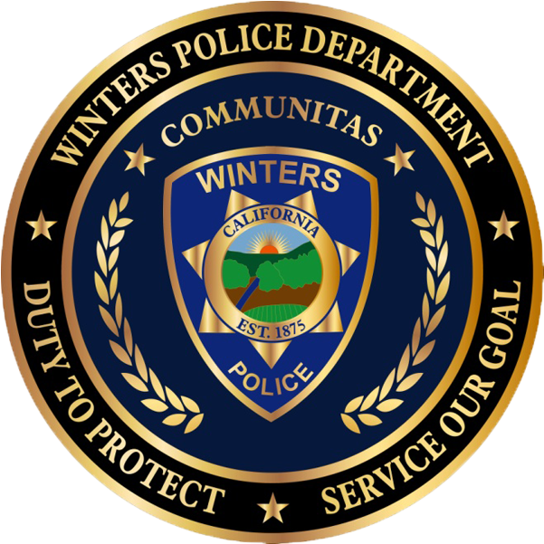 El Departamento De Policia De Winters Colabora Con (615x615), Png Download