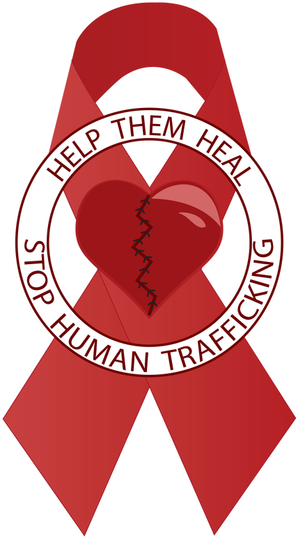 Stop Human Trafficking Ribbon (463x800), Png Download