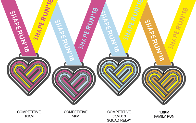 Shape Run 2018 Medals (800x503), Png Download