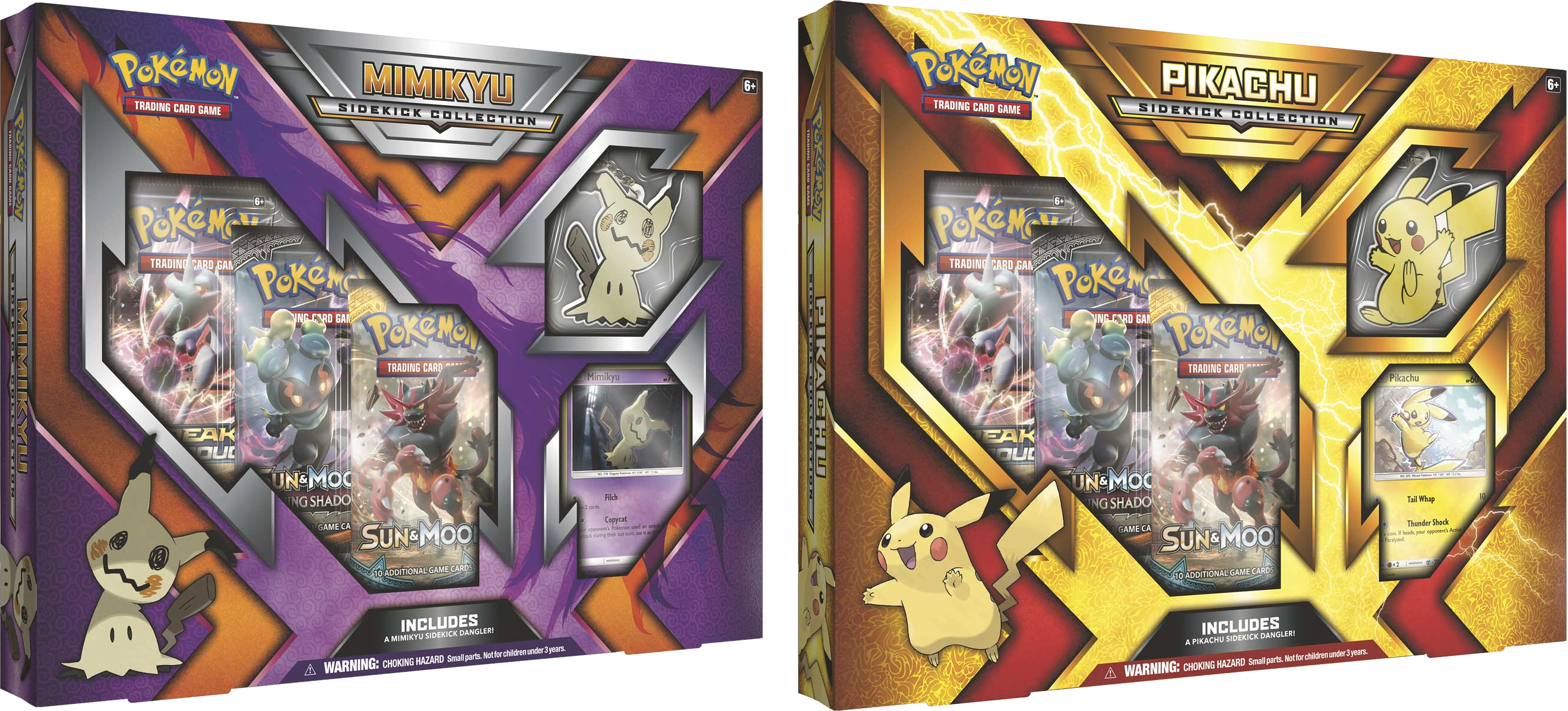 Pokemon Sidekick Collection Pikachu And Mimikyu (2641x1197), Png Download