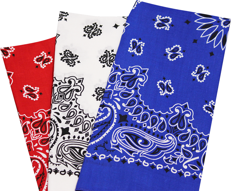 Bandanas Available In Red, White And Blue (777x644), Png Download