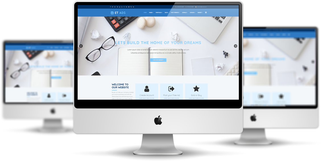 Classified Web Templates (1129x567), Png Download