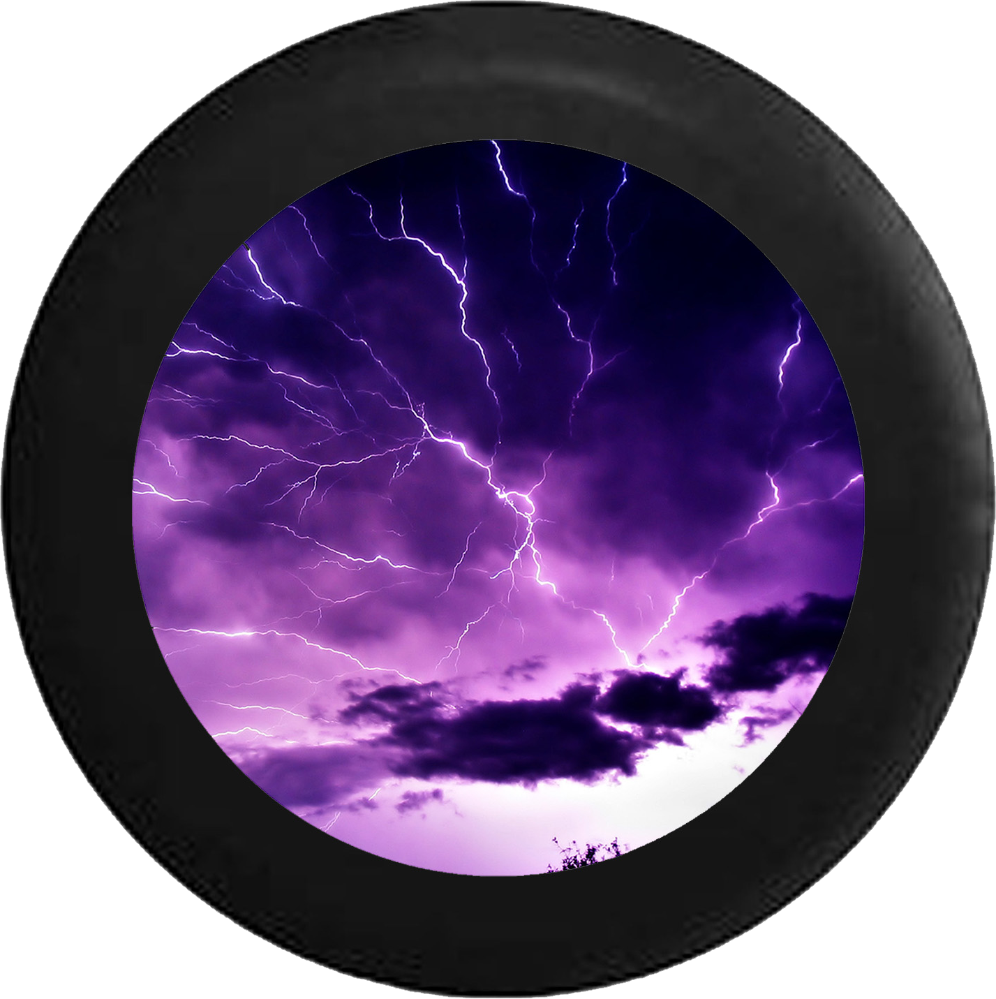 Lightning Storm Electric Sky Jeep Camper Spare Tire (1427x1431), Png Download