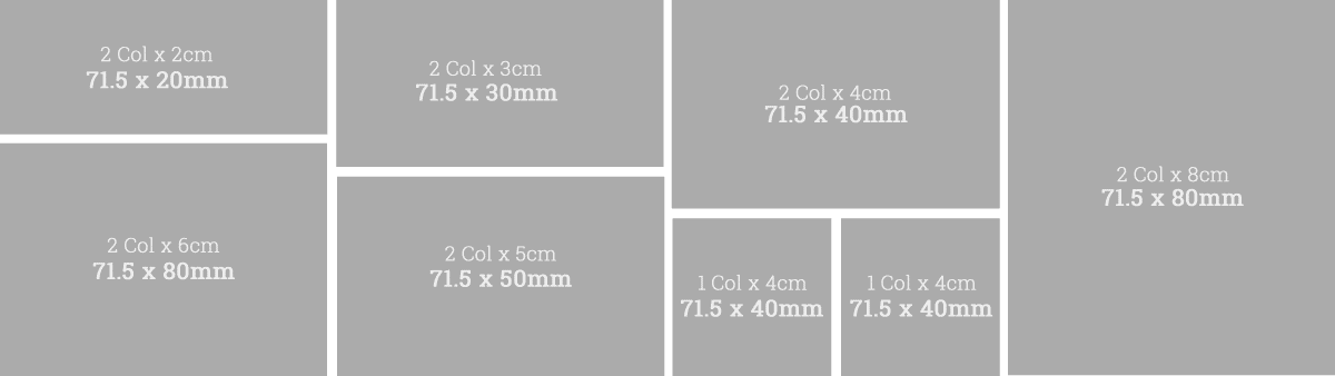 Here's A Selection Of Advertisement Sizes And Specifications (1200x338), Png Download