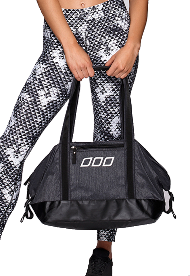 Download Lorna Jane Iconic Gym Bag Charcoal Marl PNG Image with No