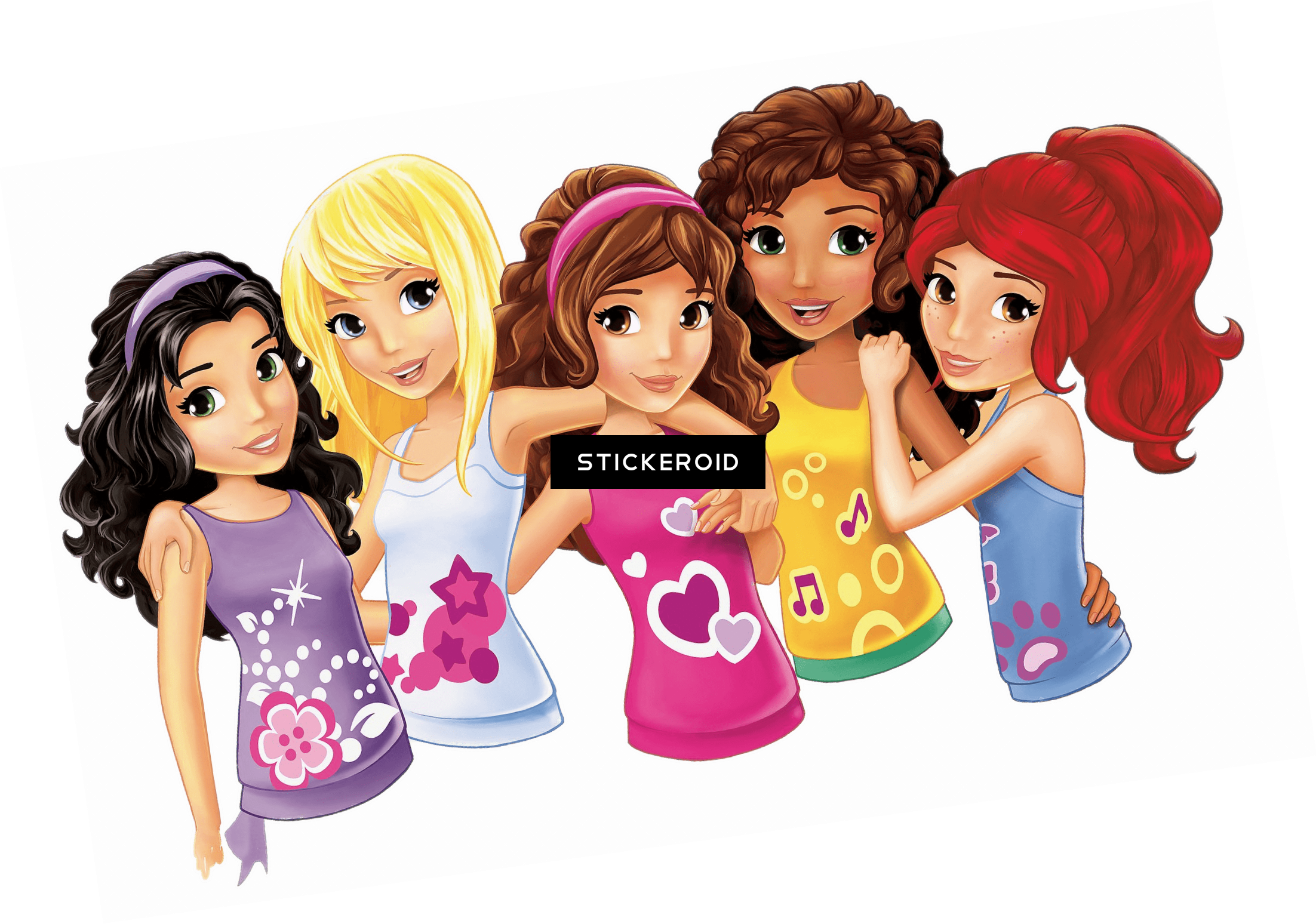 Lego Friends Portraits (2204x1548), Png Download