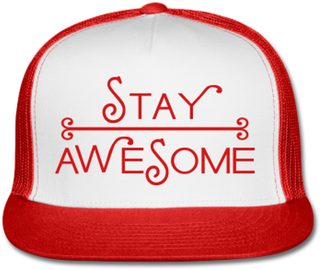 Ricks Cap / Hat / Topi Trucker Custome Stay Awesome (700x700), Png Download