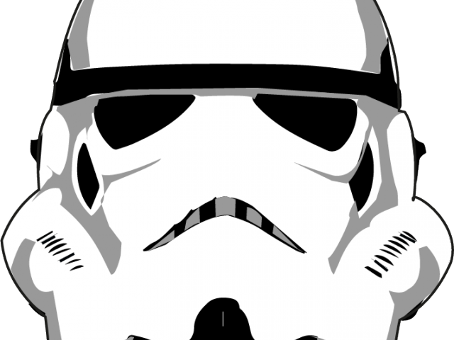 Drawn Head Stormtrooper (640x480), Png Download