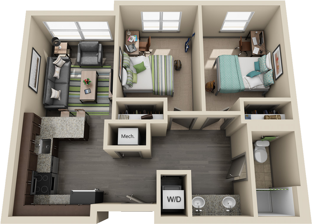 Room Types Housing Dormco Youtube Cozy Dorm Room Tumblr (1200x900), Png Download