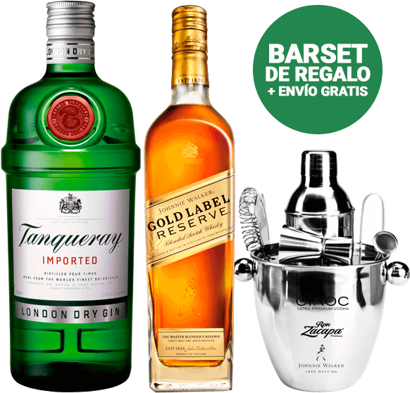 Johnnie Walker Tanqueray Barset De Regalo (600x600), Png Download