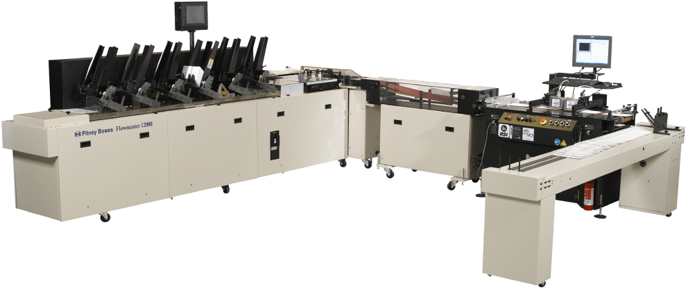 Pitney Bowes Flowmaster Rs Flex Inserting System (1024x452), Png Download