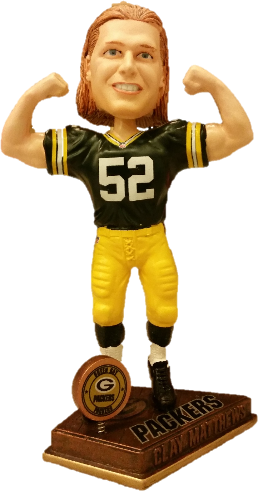 Clay Matthews Green Bay Packers Bobblehead Limited (1114x1613), Png Download