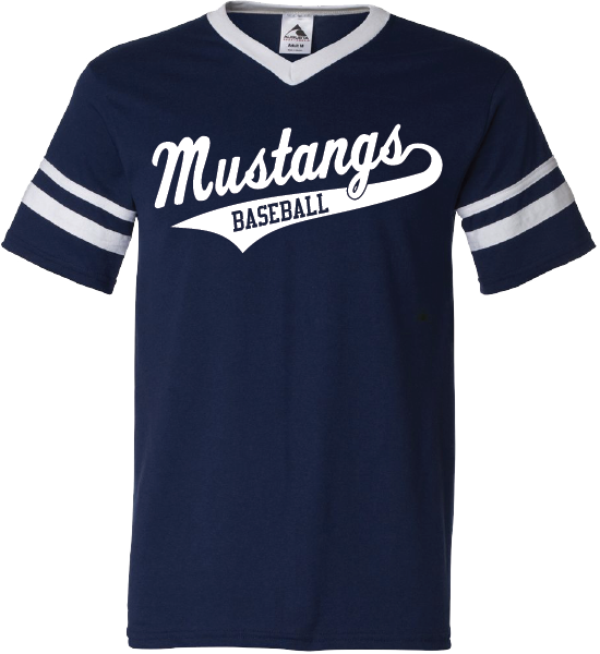 V-neck Jersey With Striped Sleeves Baseball (550x600), Png Download